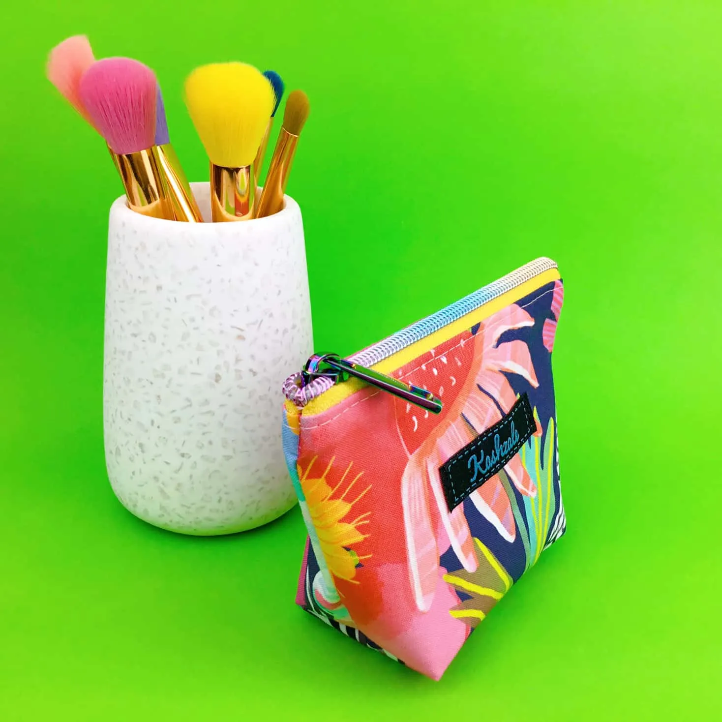 Glorious Garden Small Makeup Bag.  Robyn Hammond Design.