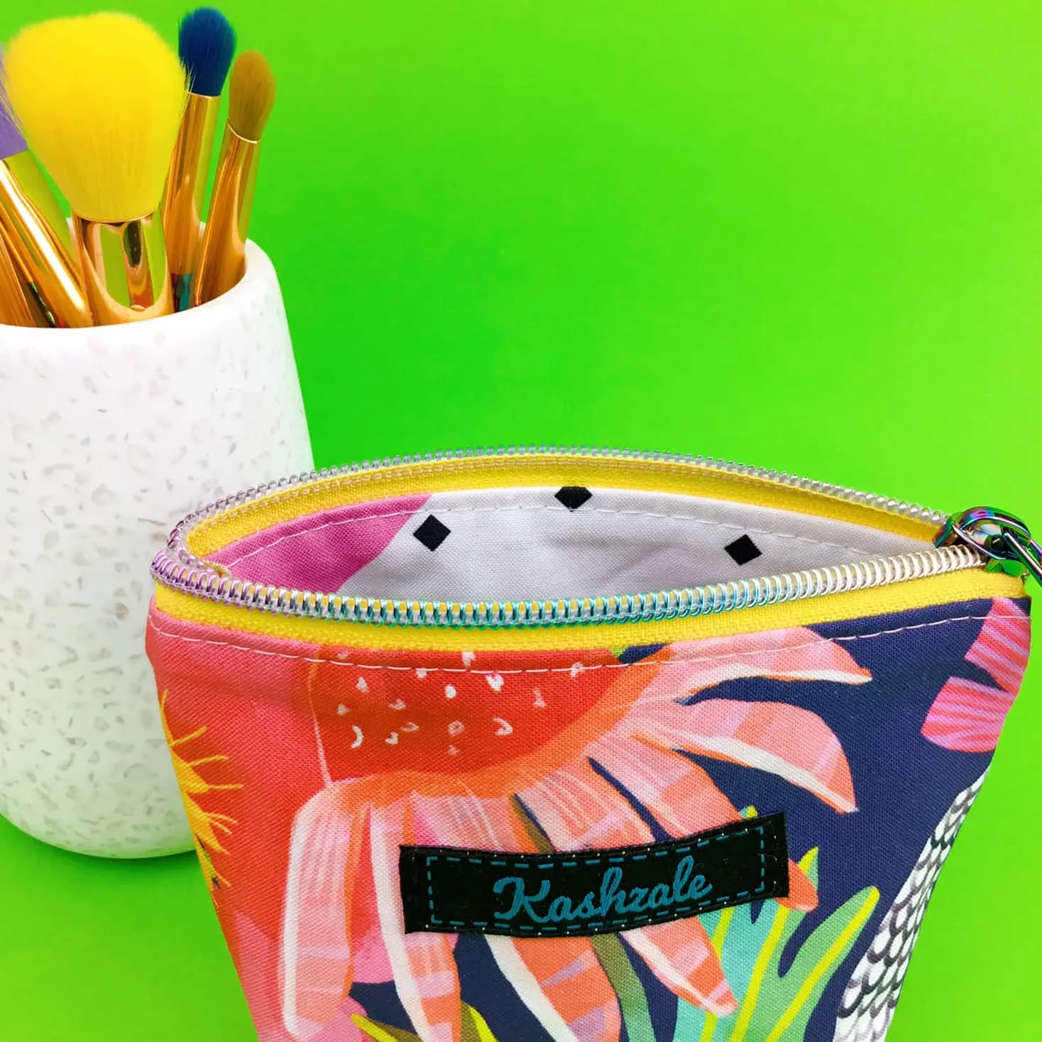 Glorious Garden Small Makeup Bag.  Robyn Hammond Design.