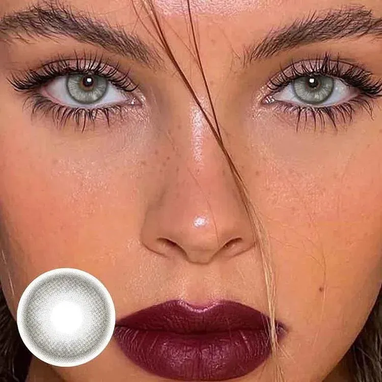 Goddess Veil Artemis Grey Colored Contact Lenses Yearly