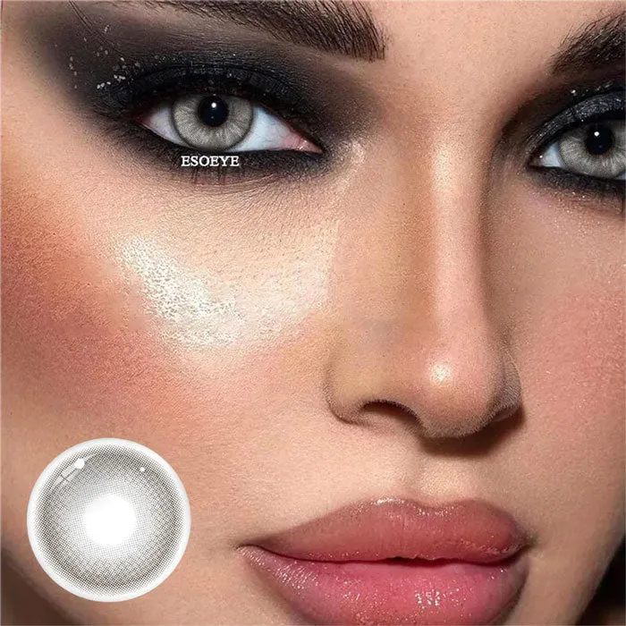 Goddess Veil Artemis Grey Colored Contact Lenses Yearly