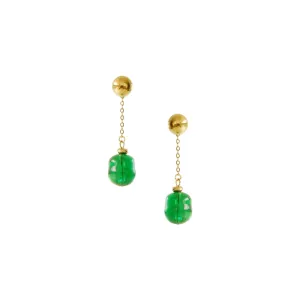 Goo Detachable Earrings in Emerald