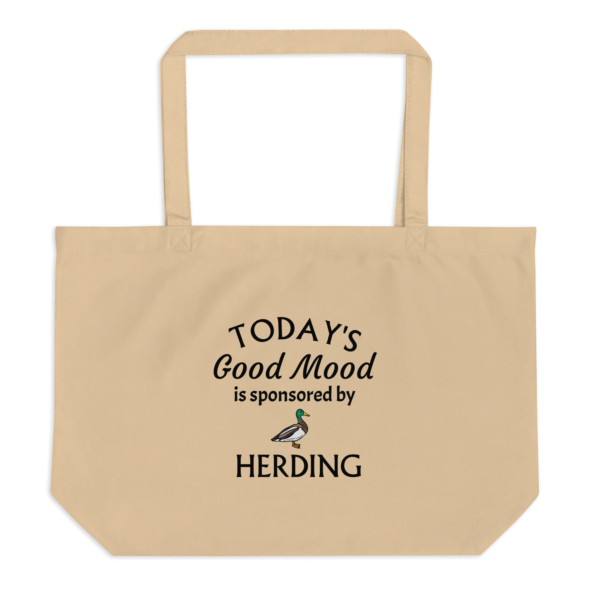 Good Mood by Duck Herding X-Large Tote/ Shopping Bags