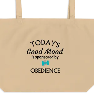 Good Mood by Obedience  X-Large Tote/ Shopping Bags