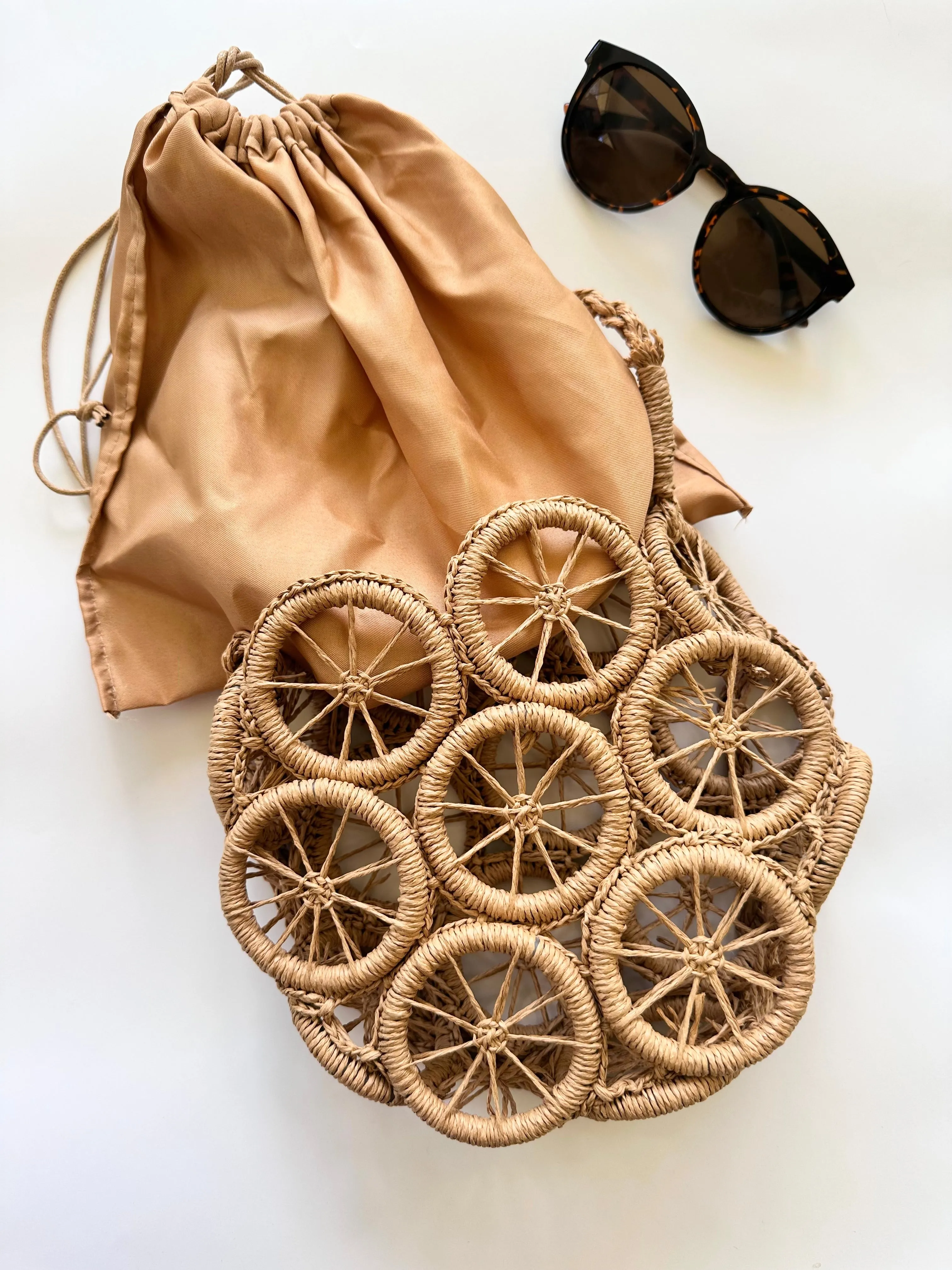 Grace Straw Bag In Brown