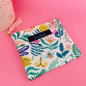 Green and Cream  Coin Purse.