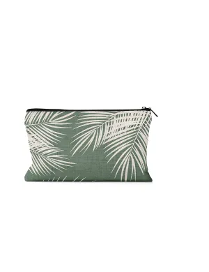 Green and White Palm Pouch, College Student Gift,Mother's Day Gift, Christmas Gift