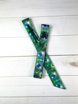 Green Peacock Cinch Strap Set