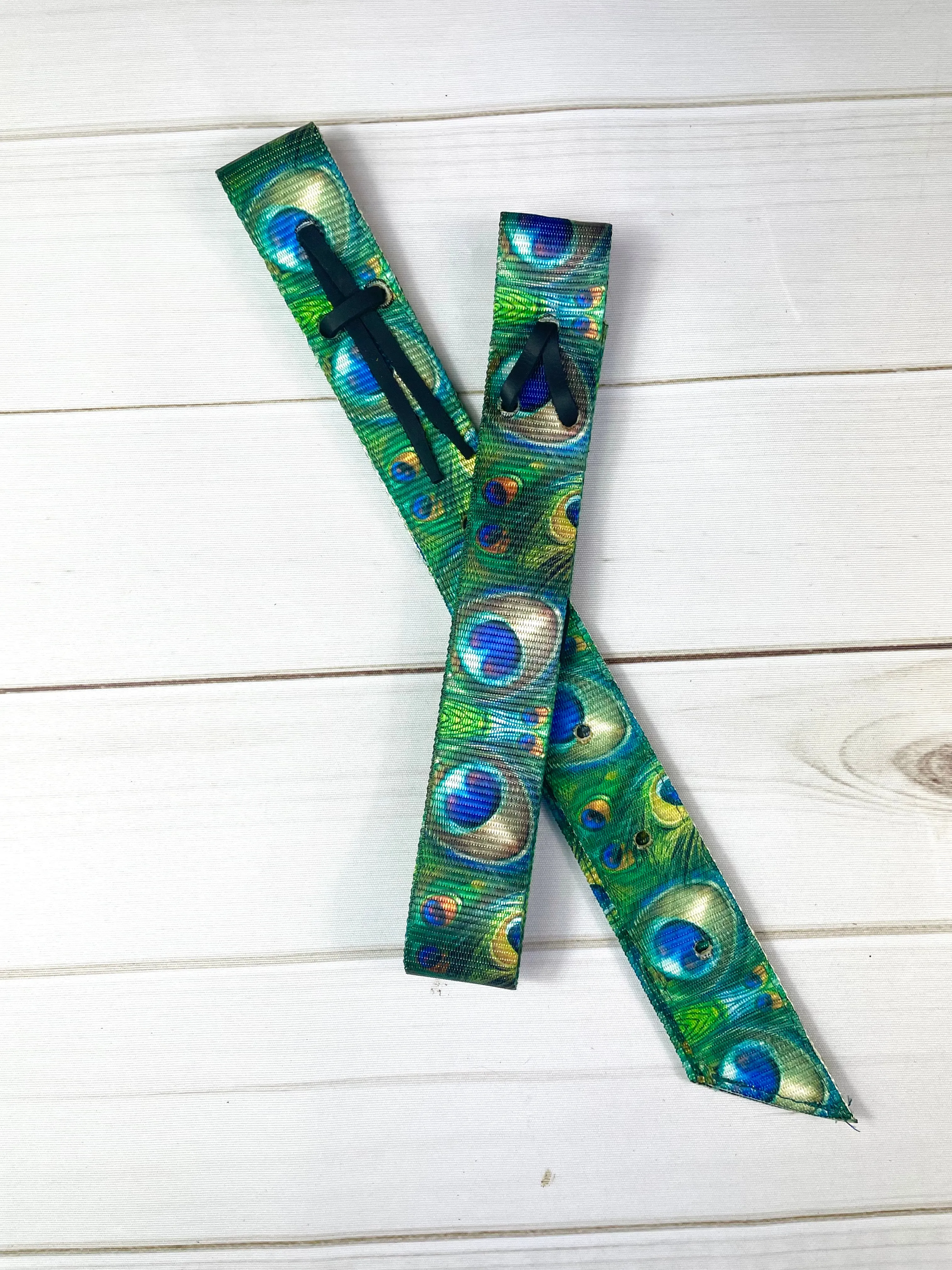 Green Peacock Cinch Strap Set