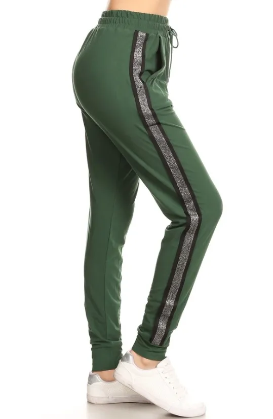 Green Stripe Premium Joggers