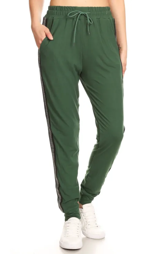 Green Stripe Premium Joggers