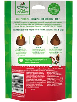 Greenies Pill Pockets Hickory Smoke Flavor Dog Dental Treats