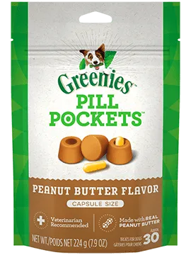 Greenies Pill Pockets Peanut Butter Flavor Dental Treats