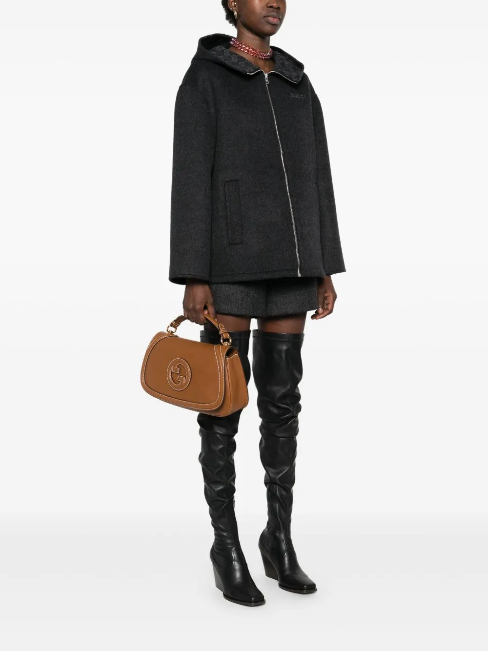 Gucci blondie medium leather handbag
