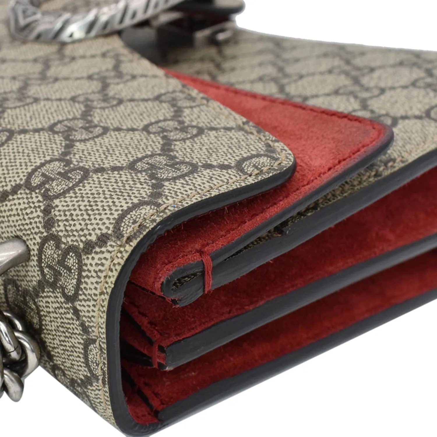 GUCCI Dionysus Small GG Supreme Canvas Shoulder Bag Beige 400249