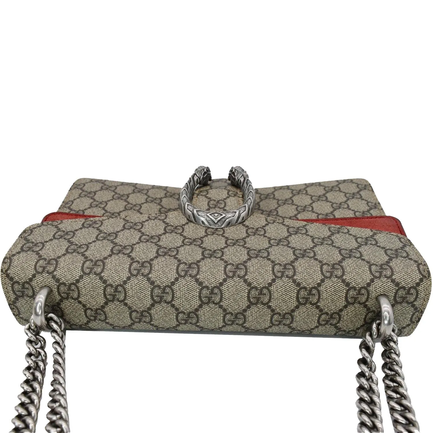 GUCCI Dionysus Small GG Supreme Canvas Shoulder Bag Beige 400249