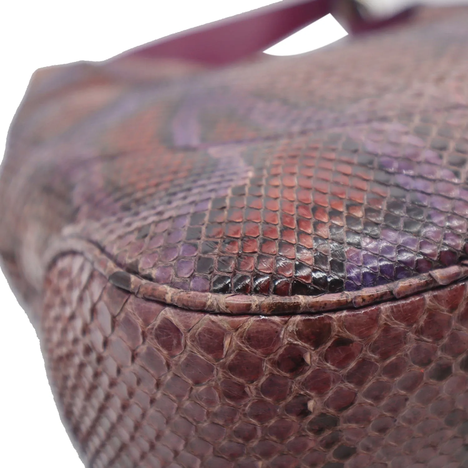 GUCCI Jackie Medium Python Shoulder Bag Purple 277520