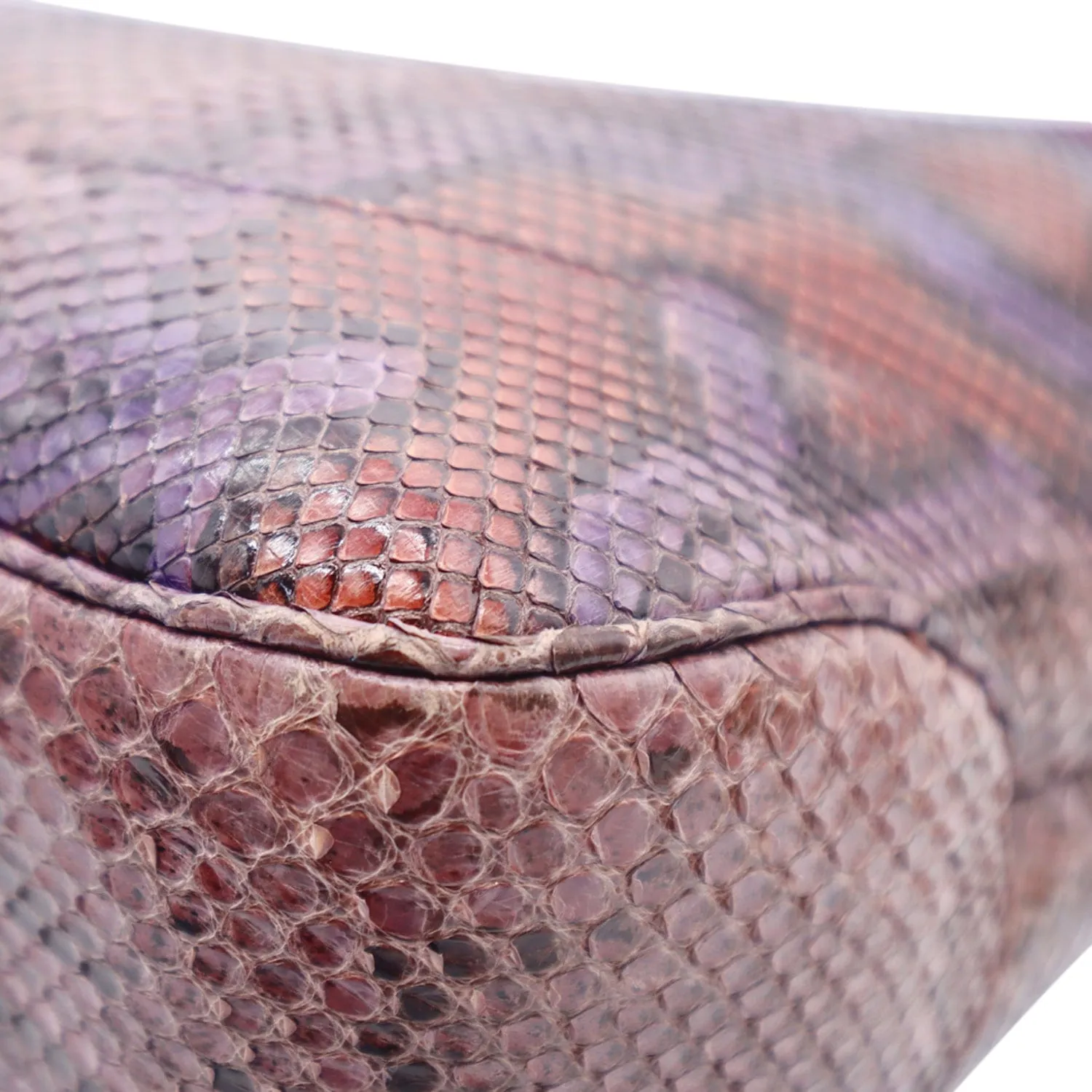GUCCI Jackie Medium Python Shoulder Bag Purple 277520