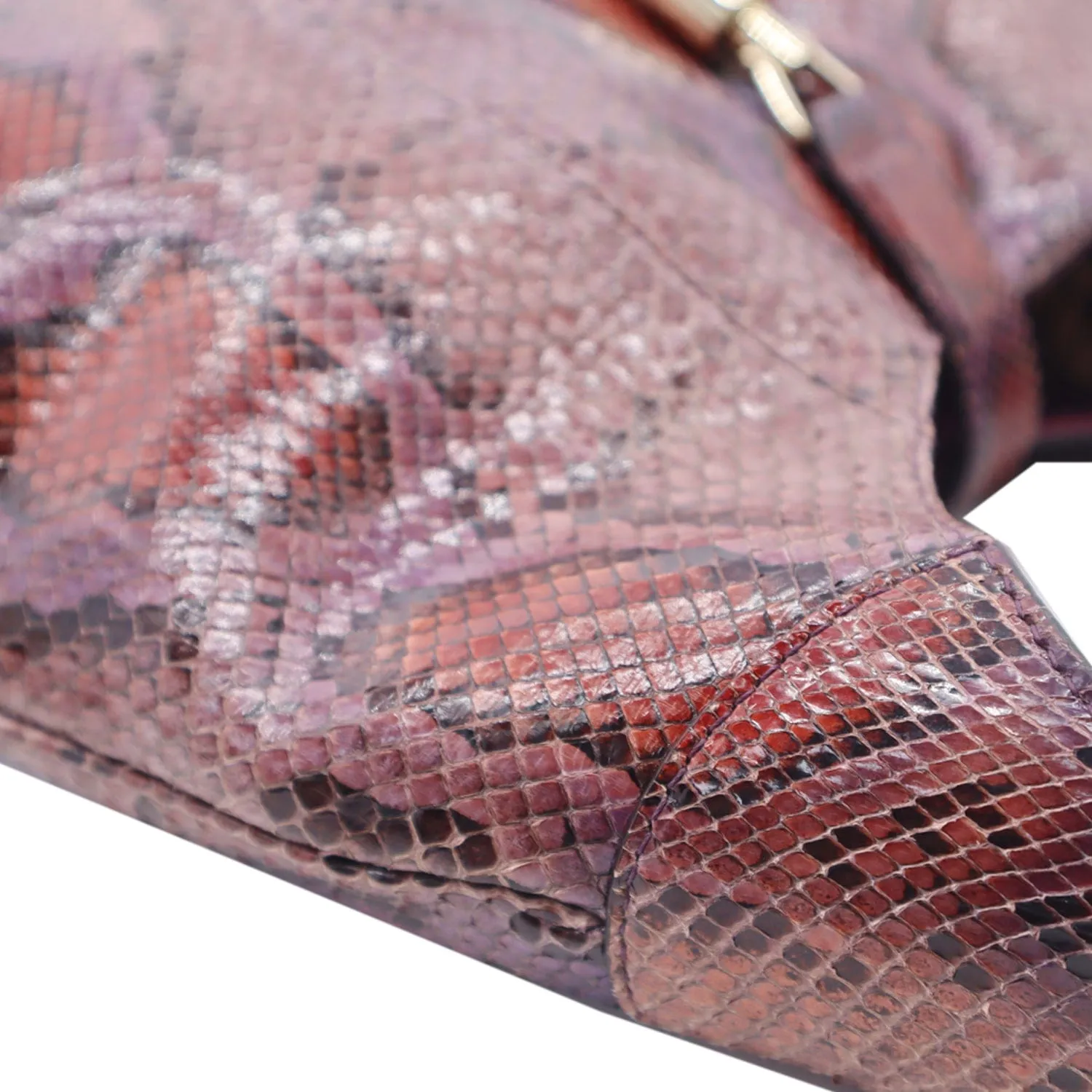 GUCCI Jackie Medium Python Shoulder Bag Purple 277520