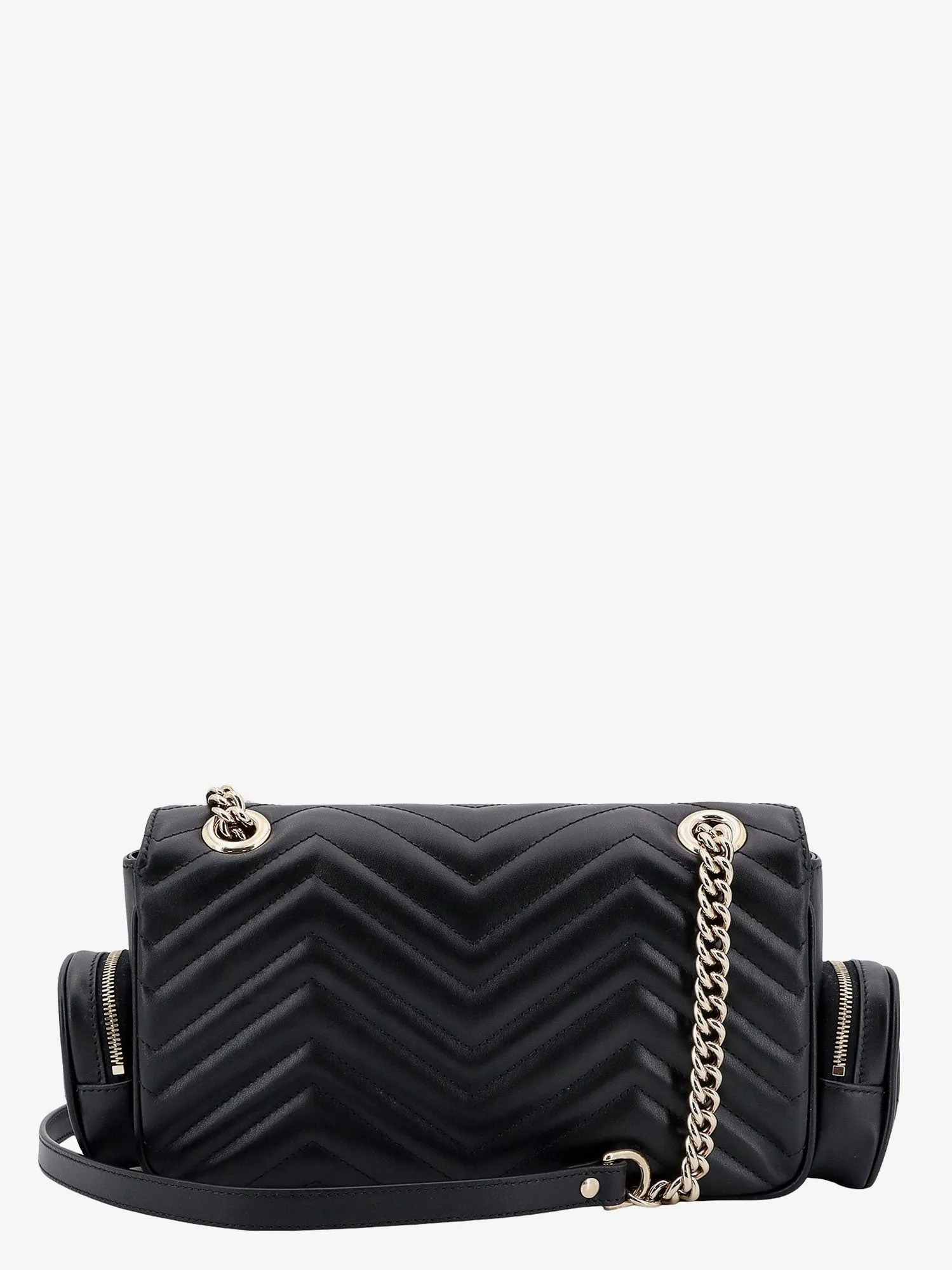 Gucci Matelassé Leather Shoulder Bag With Multipockets Detail