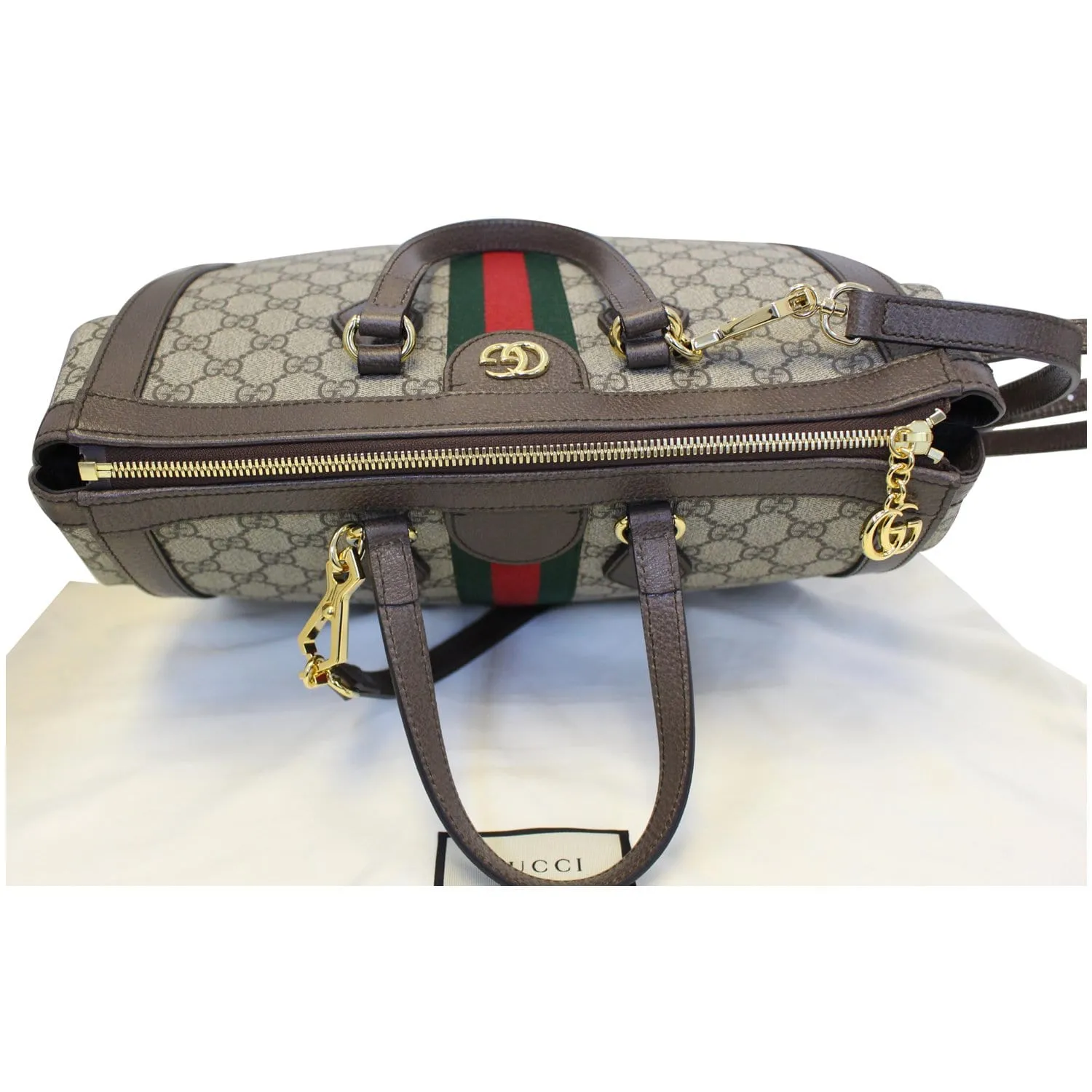GUCCI Ophidia Medium GG Supreme Tote Shoulder Bag Beige 524537
