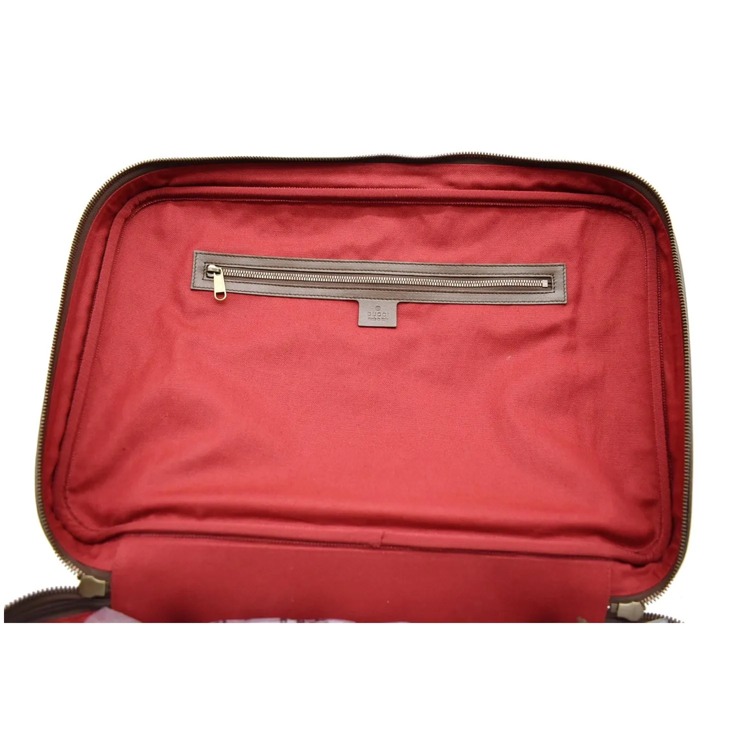 GUCCI Web GG Supreme Suitcase Travel Bag Beige 424501 - 25% OFF