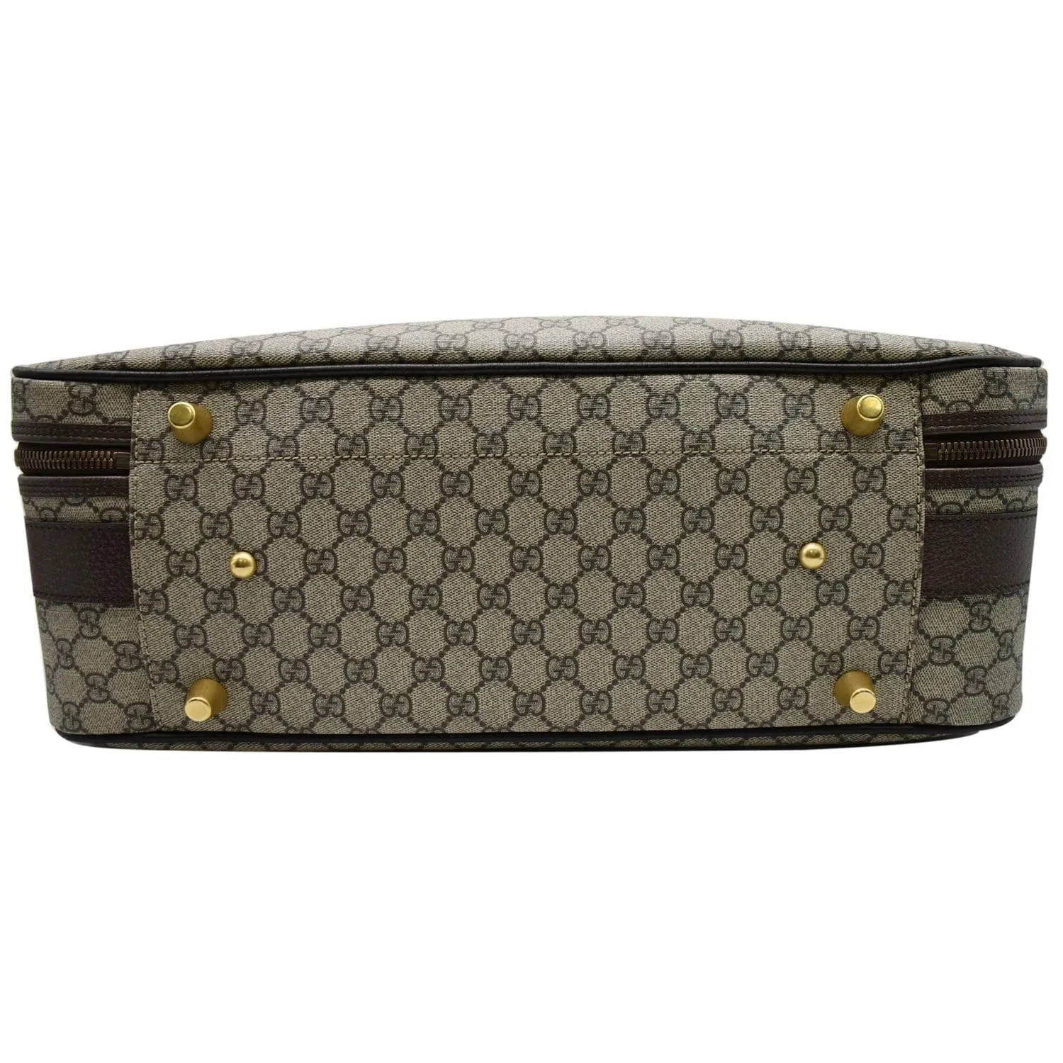 GUCCI Web GG Supreme Suitcase Travel Bag Beige 424501 - 25% OFF