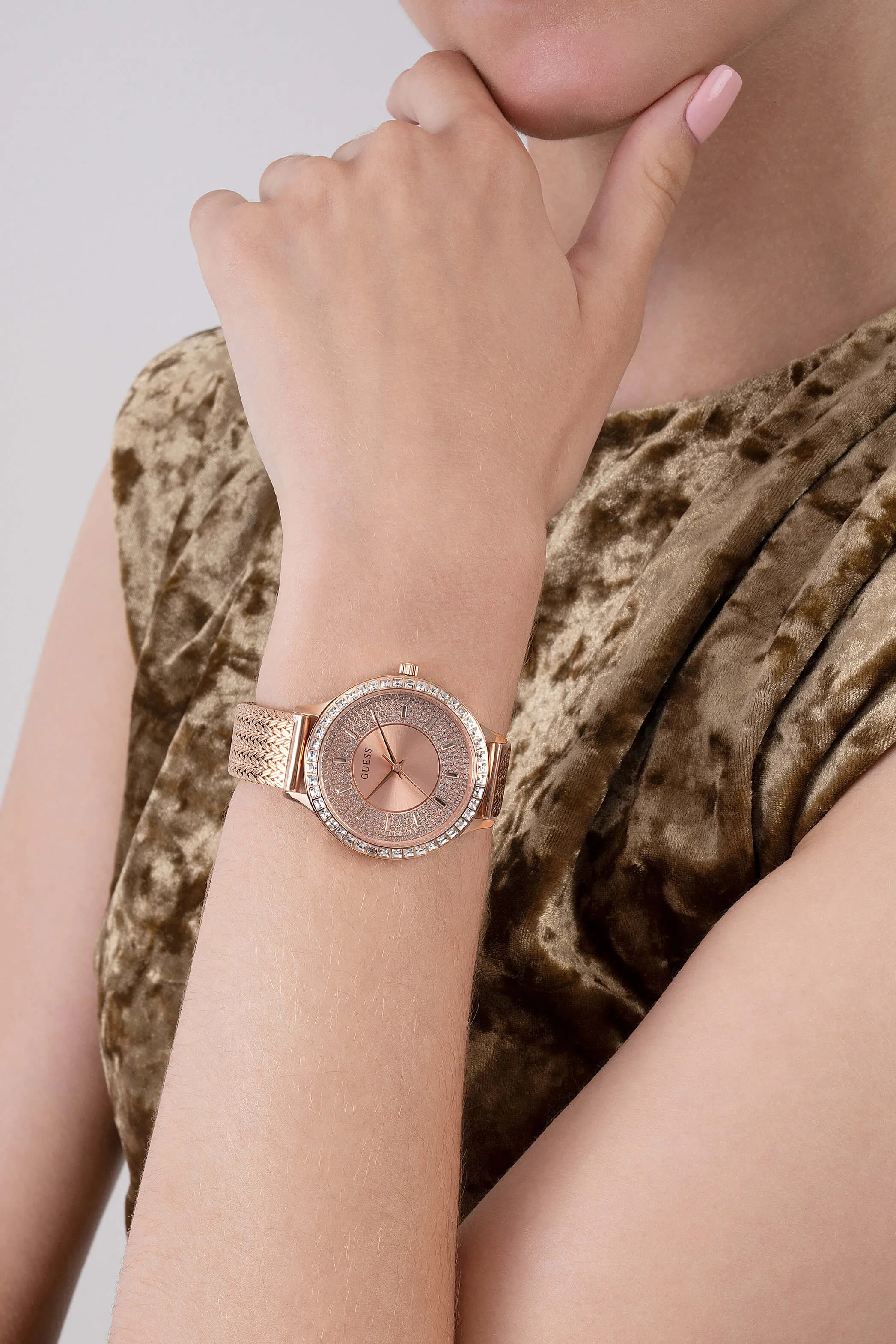 Guess Soiree Rose Gold Watch