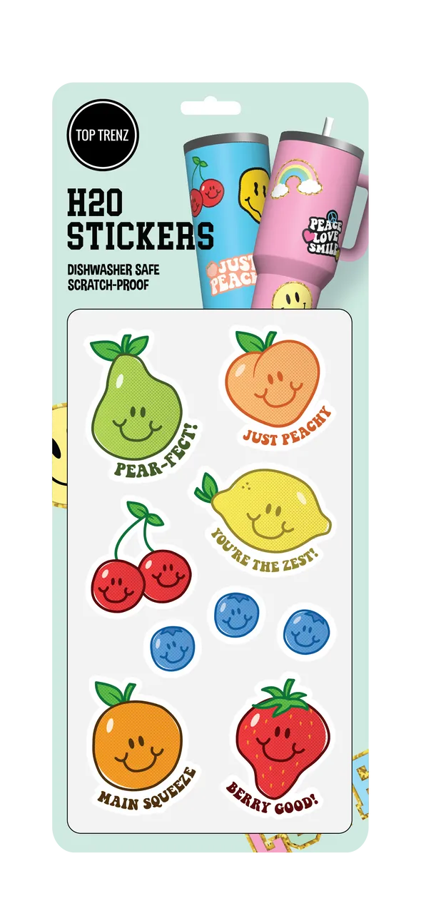 H20 Flask Vinyl Waterproof Sticker Sheets