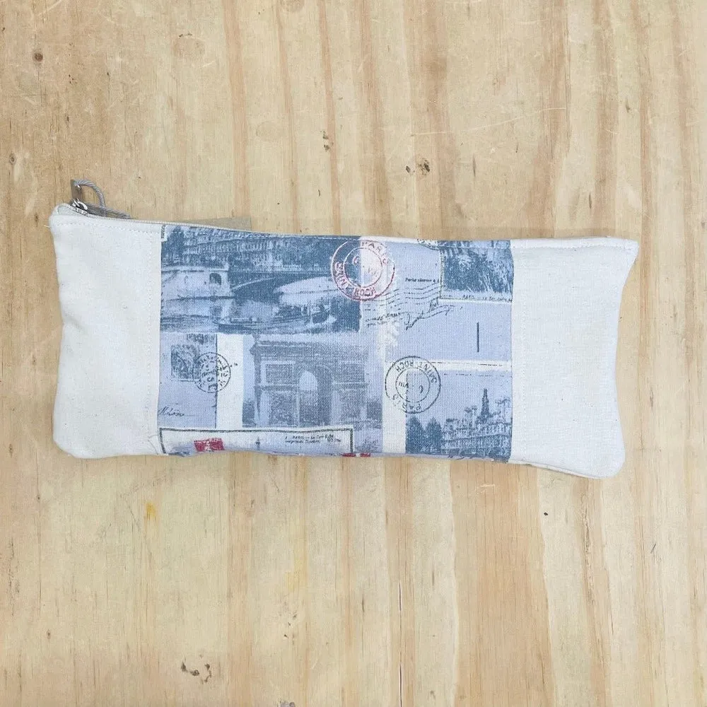 Handmade Zip Pouch - Upcycled Fabrics