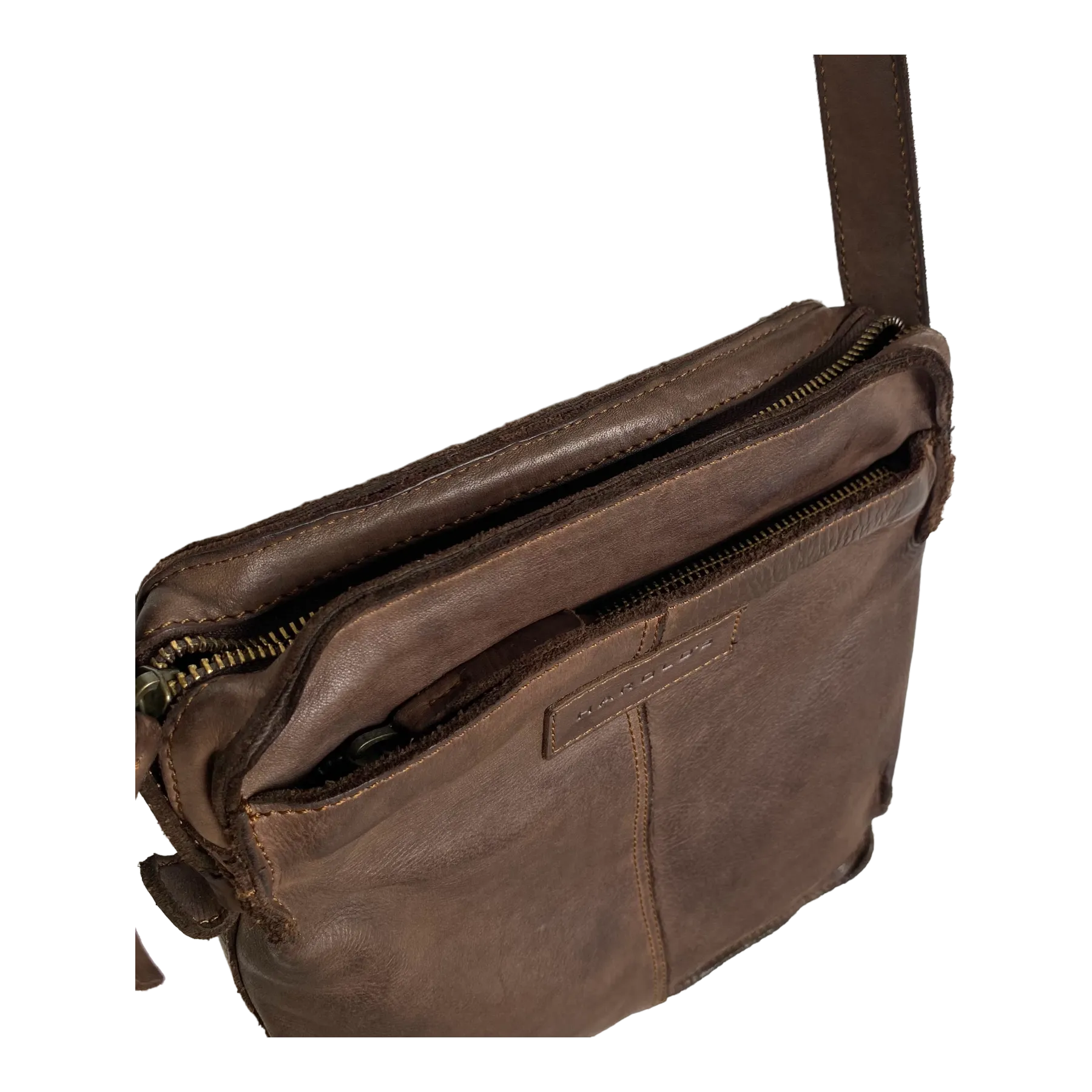 Harold's Bags leather submarine crossbag small, brown