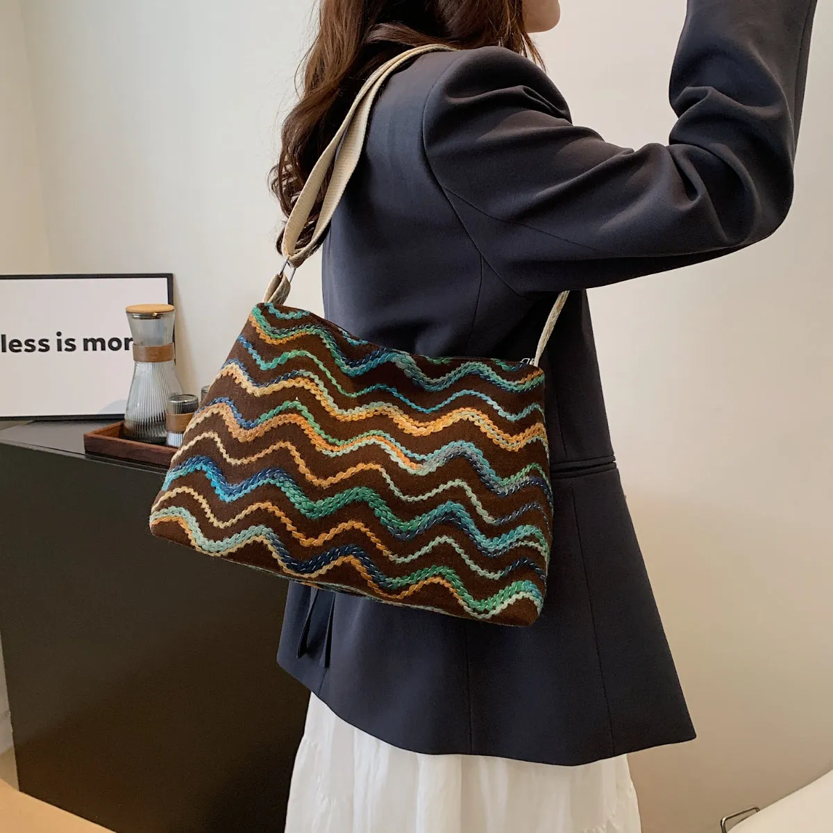 Hazel Blues® |  Adjustable Strap Medium Shoulder Bag