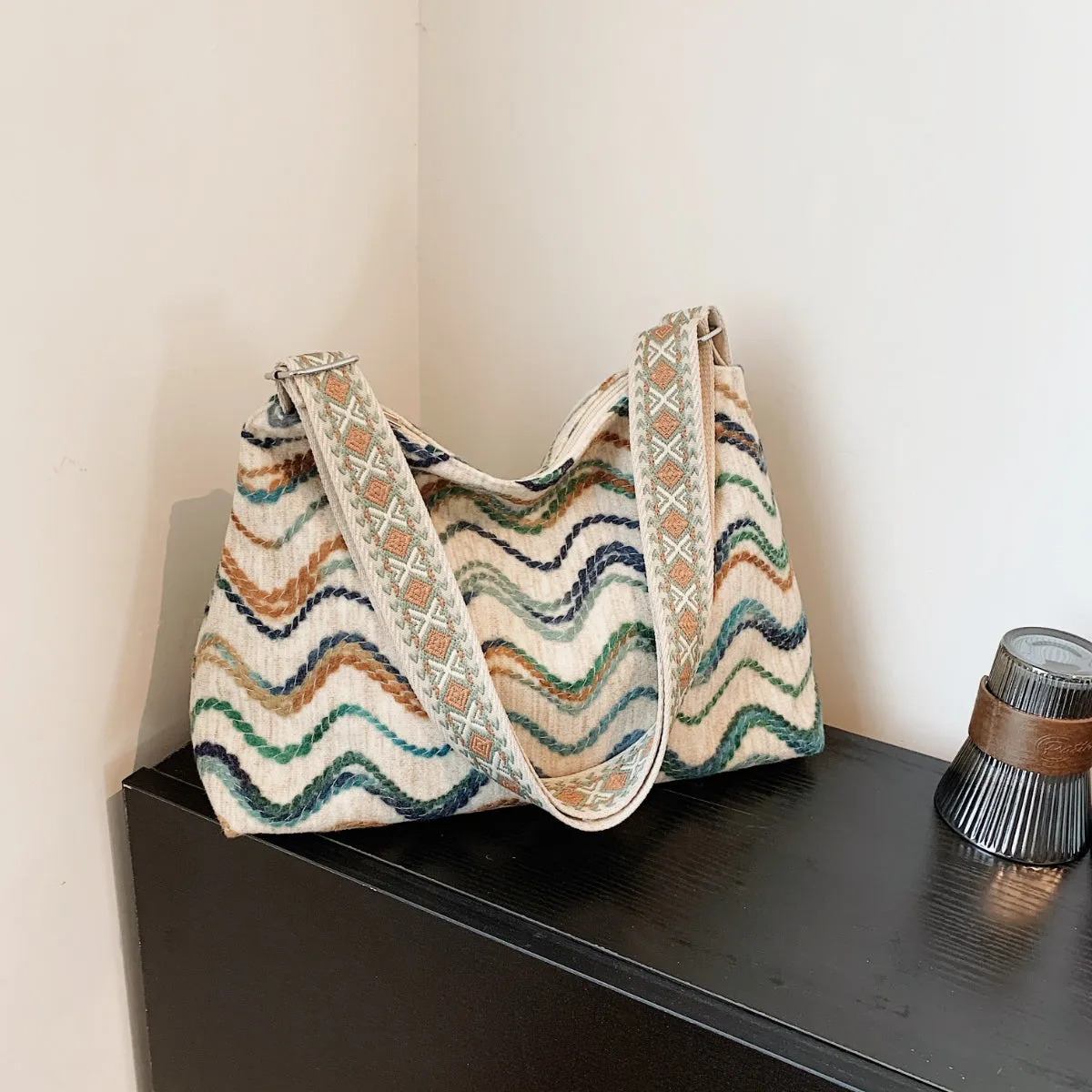 Hazel Blues® |  Adjustable Strap Medium Shoulder Bag