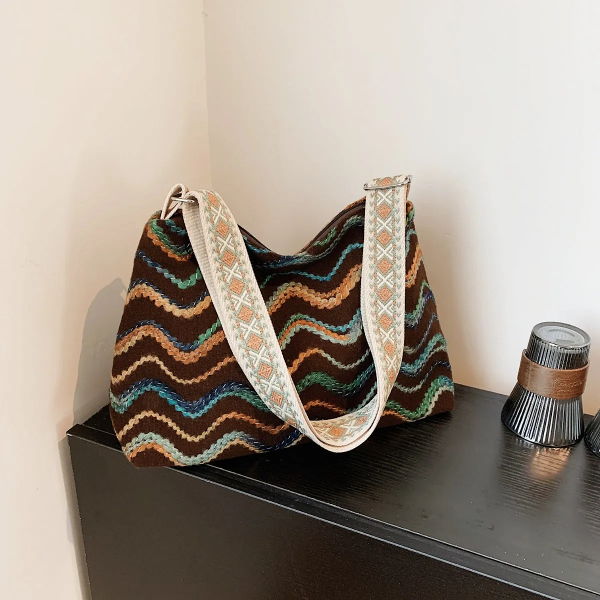 Hazel Blues® |  Adjustable Strap Medium Shoulder Bag