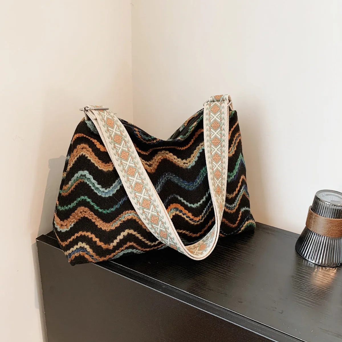 Hazel Blues® |  Adjustable Strap Medium Shoulder Bag