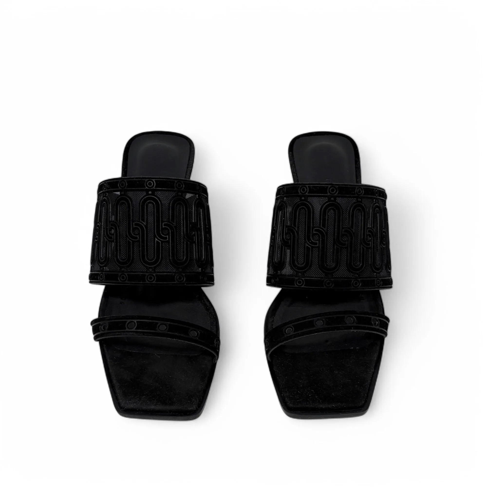 Hermes Noir Joia Sandals 36
