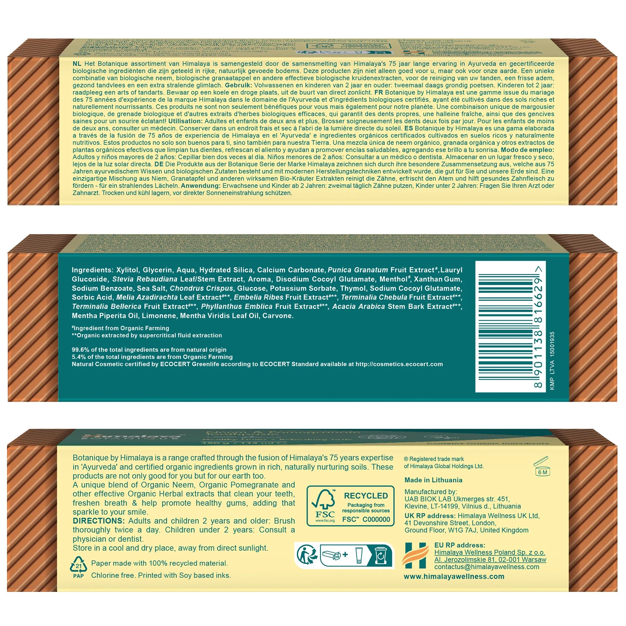 Himalaya Botanique Neem & Pomegranate Toothpaste - 150 g