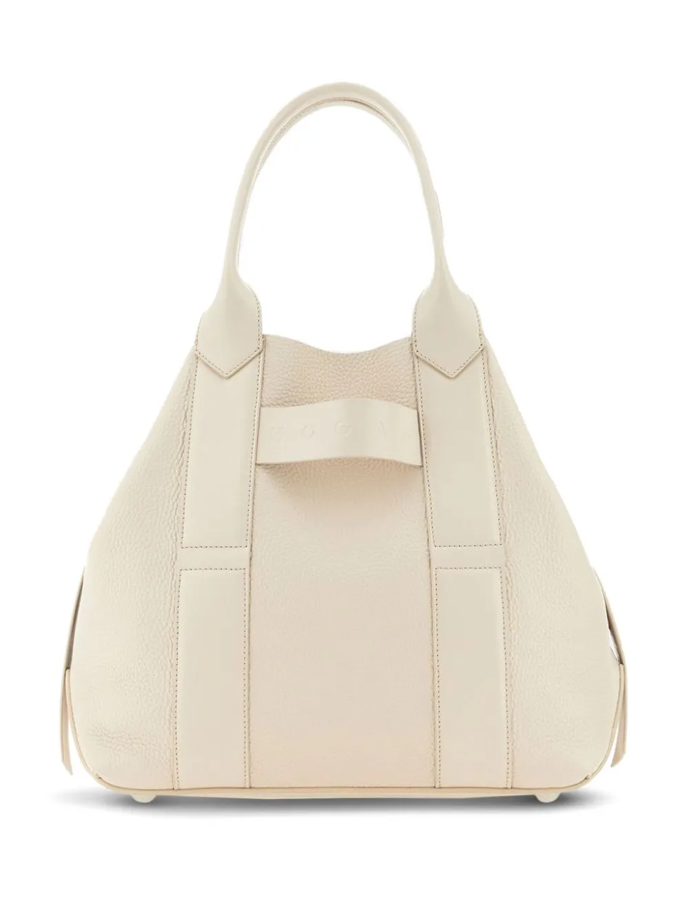 Hogan script medium leather handbag