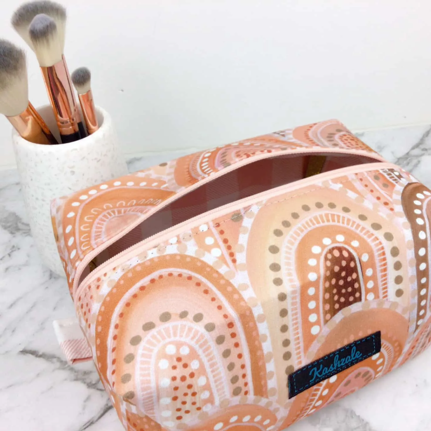 Holly Sanders Sand Hills Large Box Cosmetic Bag