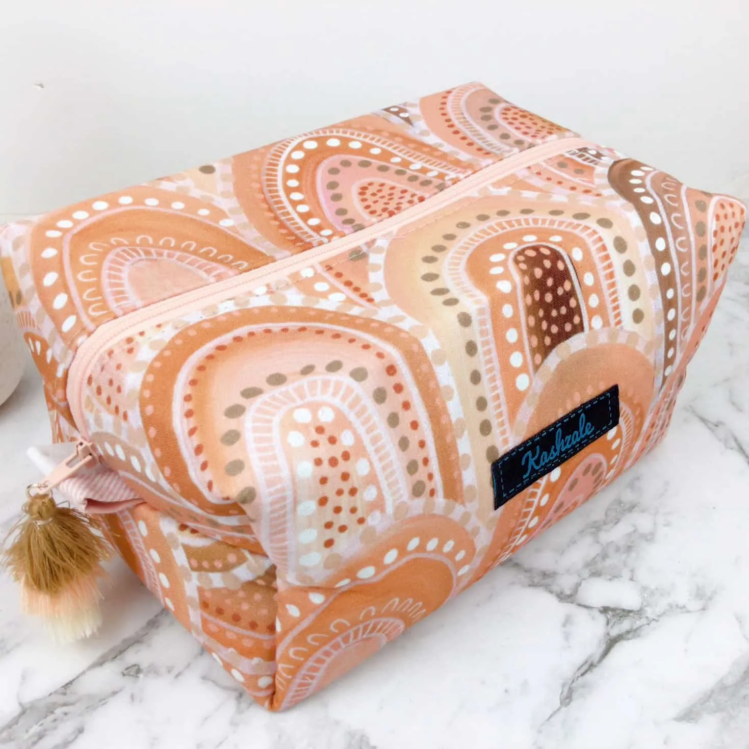 Holly Sanders Sand Hills Large Box Cosmetic Bag
