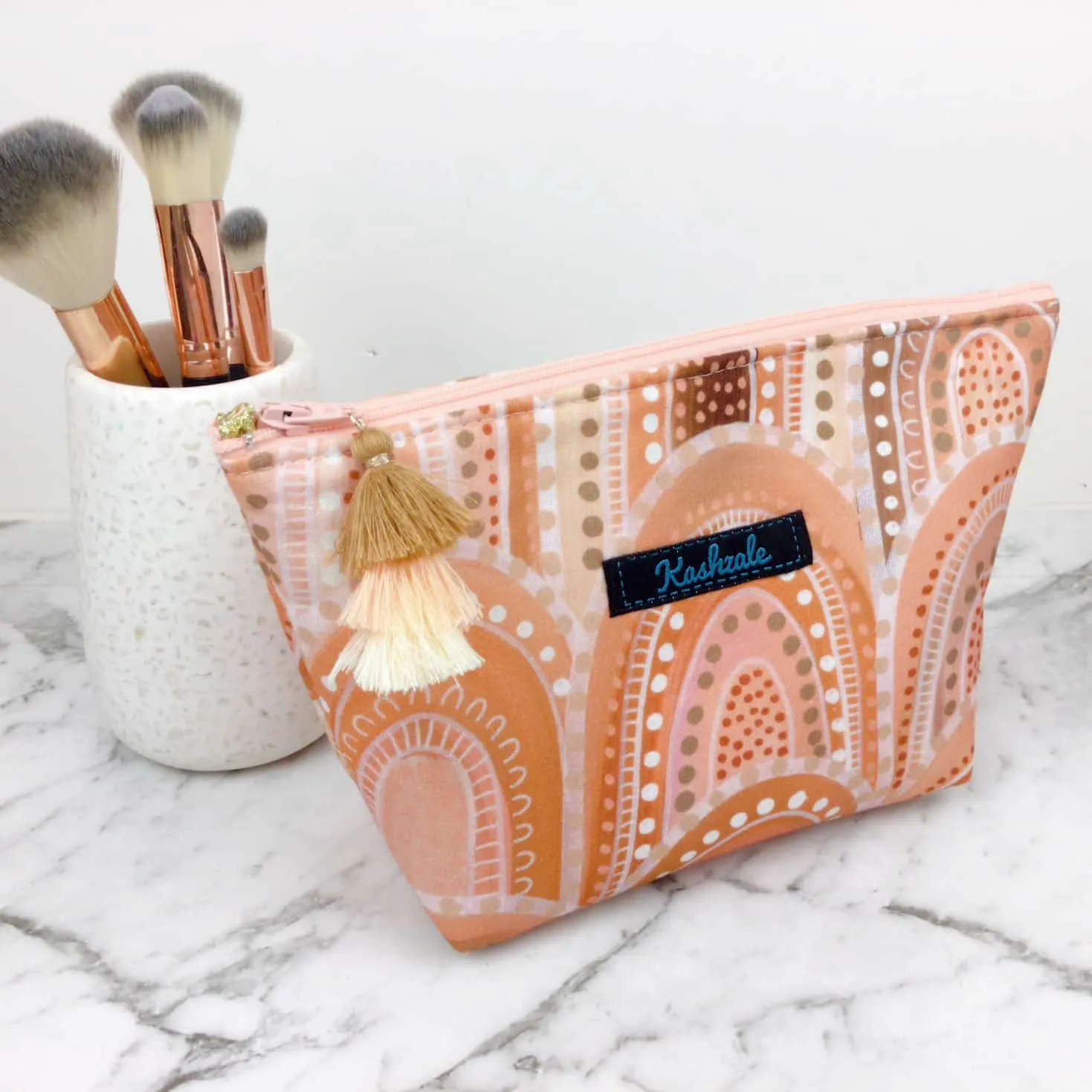 Holly Sanders Sand Hills Large Makeup Bag.