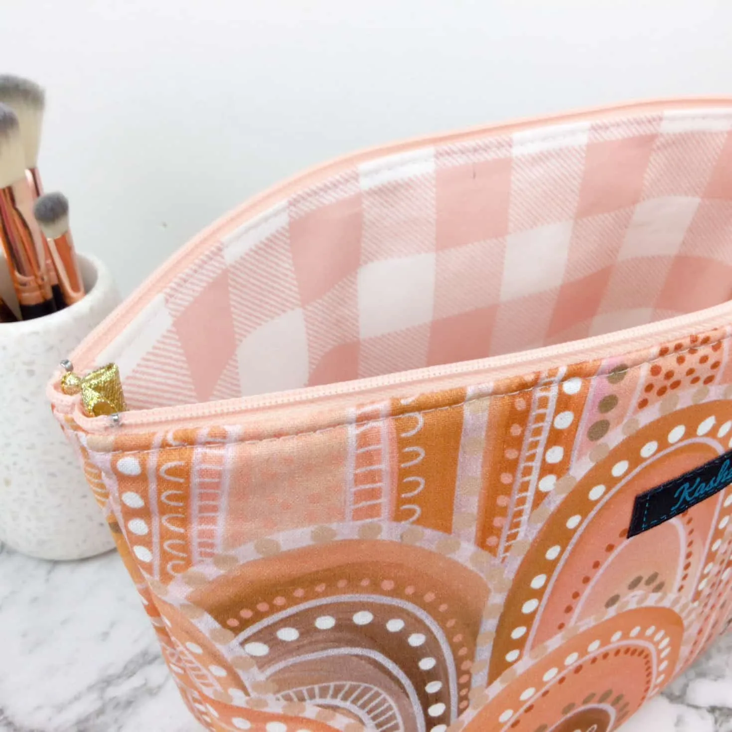 Holly Sanders Sand Hills Large Makeup Bag.