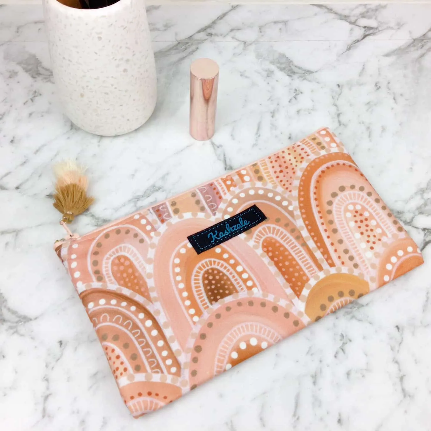 Holly Sanders Sand Hills Zipper Pouch, Travel Pouch.