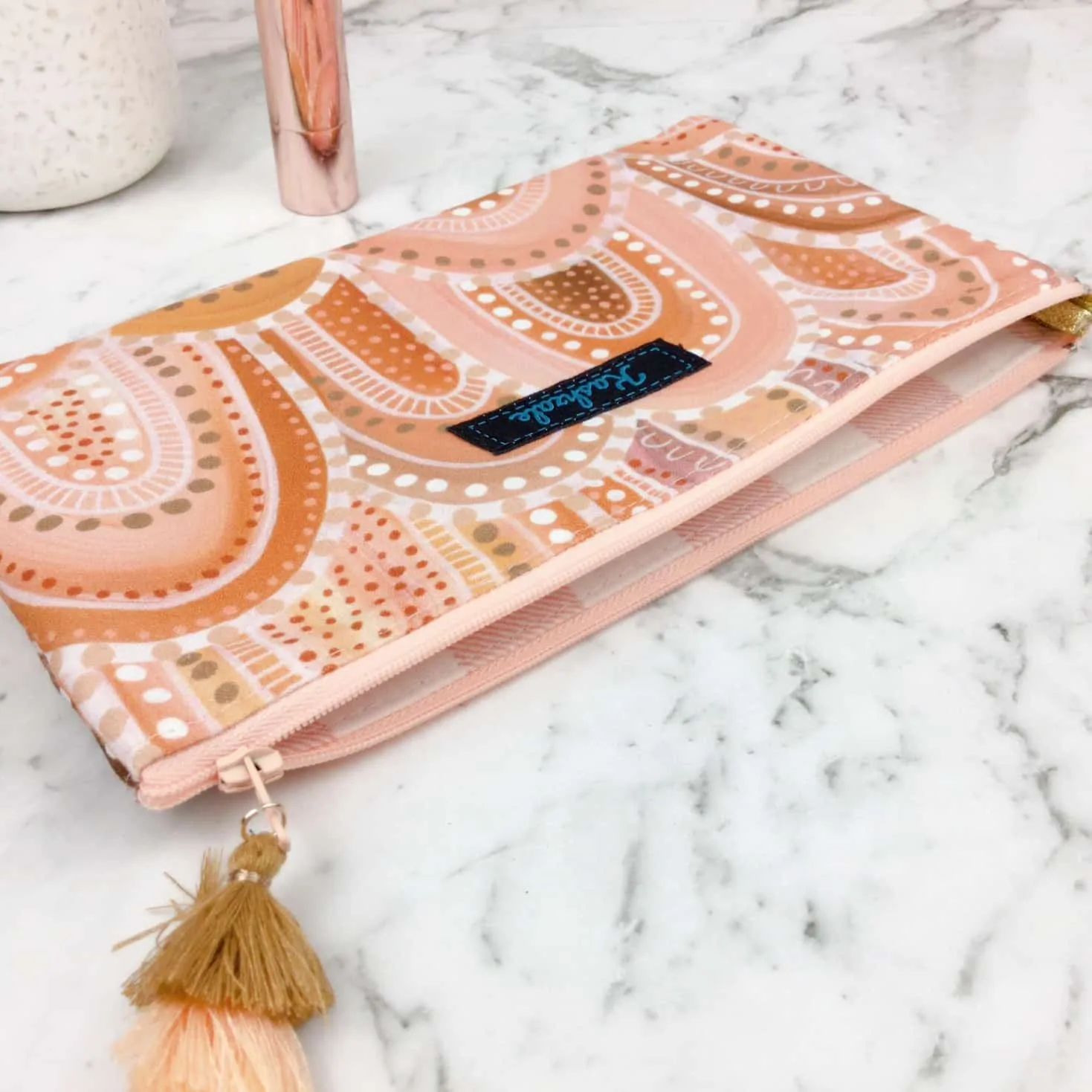 Holly Sanders Sand Hills Zipper Pouch, Travel Pouch.