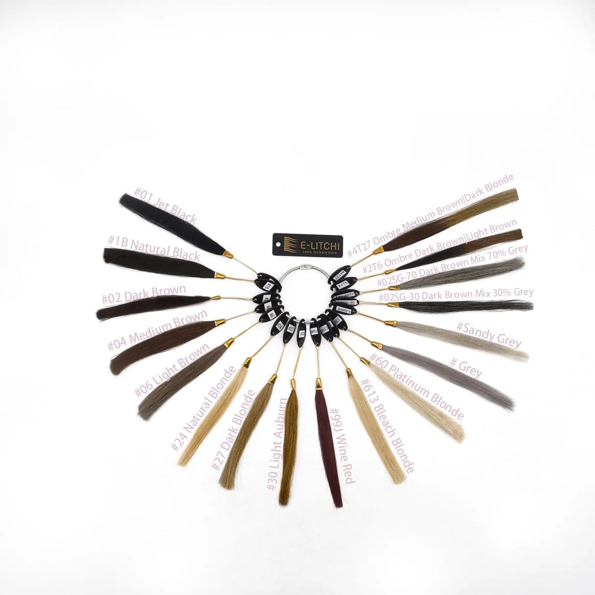 Human Hair Color Swatch - Sample 17 Colors