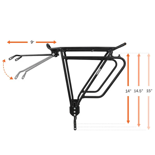 Ibera PakRak Touring Bike Carrier Plus  (Non disc brake)