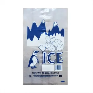 Ice Bag Plastic 12" x 22"  10 lb - Case - 1000 Units