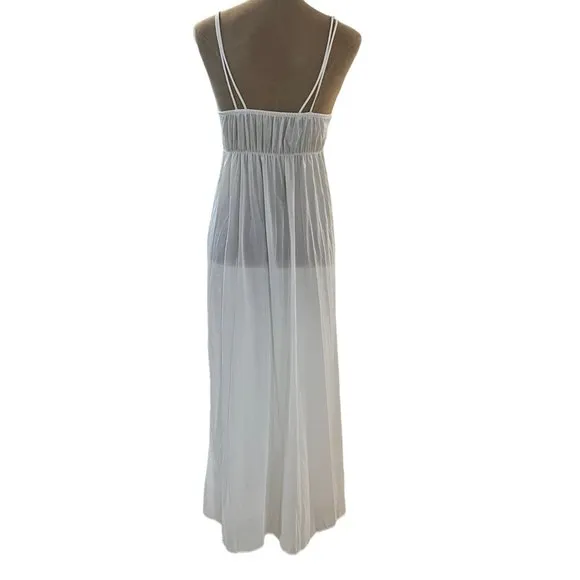 Ilese Stevens Bridal Lace Peignoir Long Gown &amp; Robe Vintage Nylon Lingerie Set