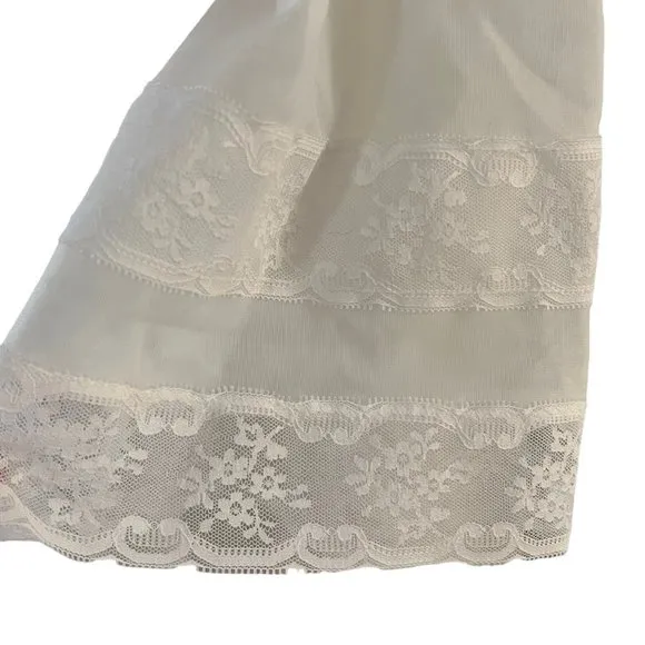 Ilese Stevens Bridal Lace Peignoir Long Gown &amp; Robe Vintage Nylon Lingerie Set