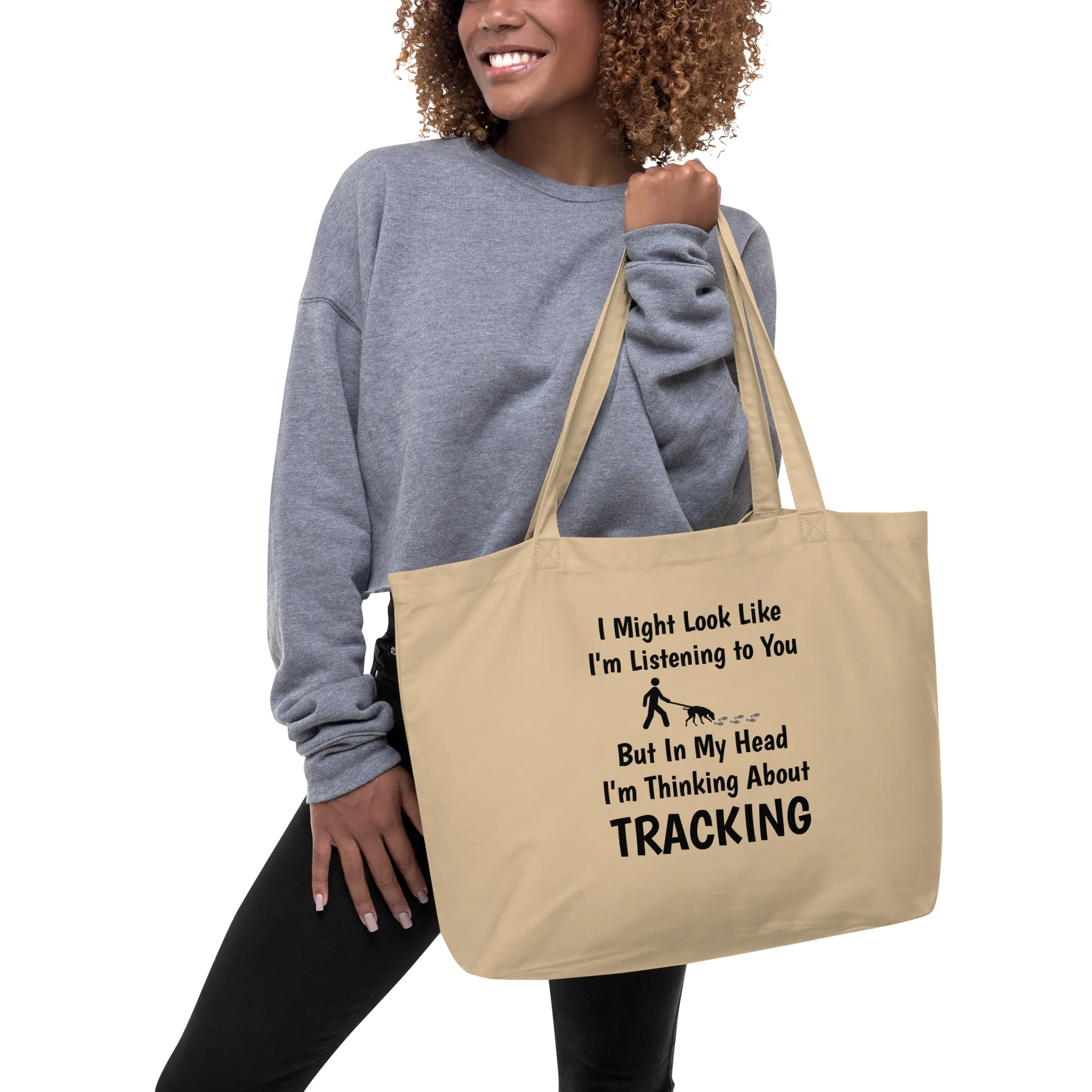 I'm Thinking About Tracking X-Large Tote/Shopping Bag