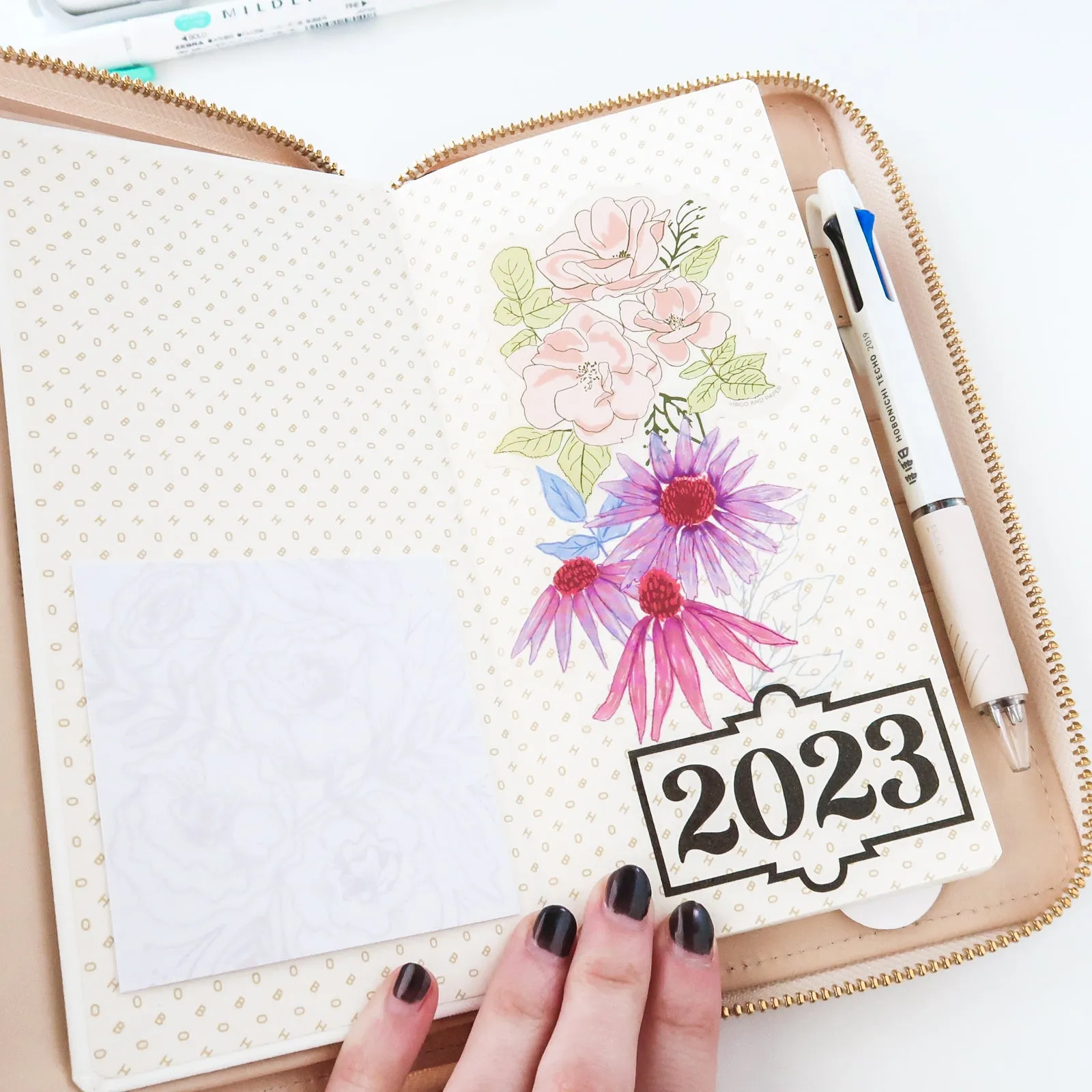 Imagine Floral Die Cut Clear Vinyl Sticker